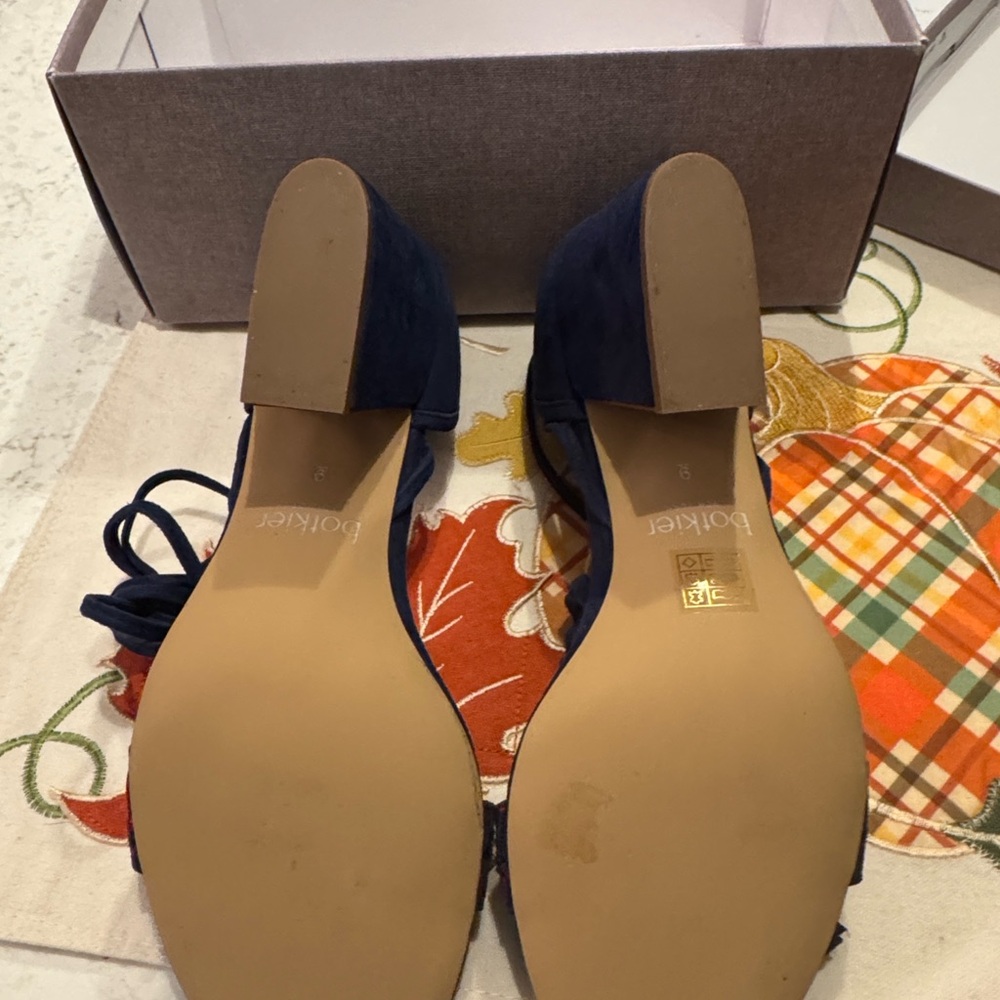 Botkier Navy Sandals with Red Detailing - Picture 5 of 6